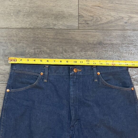 Vintage 80s Wrangler 13MWZ Cowboy Cut Denim Blue Jeans Made in USA Men’s 37x32 - Picture 7 of 8
